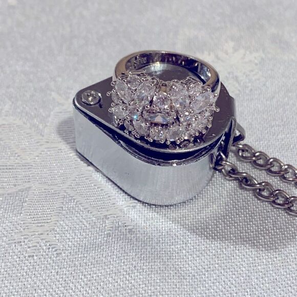 Cubic Zirconia Cocktail Ring 925 Sterling Silver Band Sz 6 NWOT Gorgeo… - Picture 1 of 5